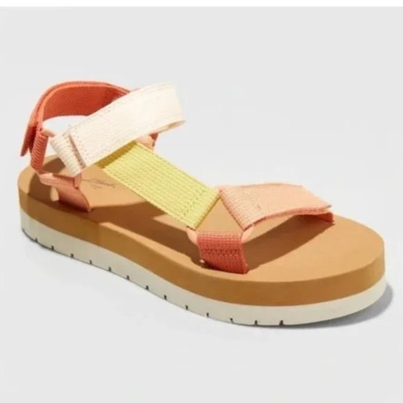 Holden Platform Sport Sandals Pink Multicolor - Universal Thread DENTED - Picture 1 of 9